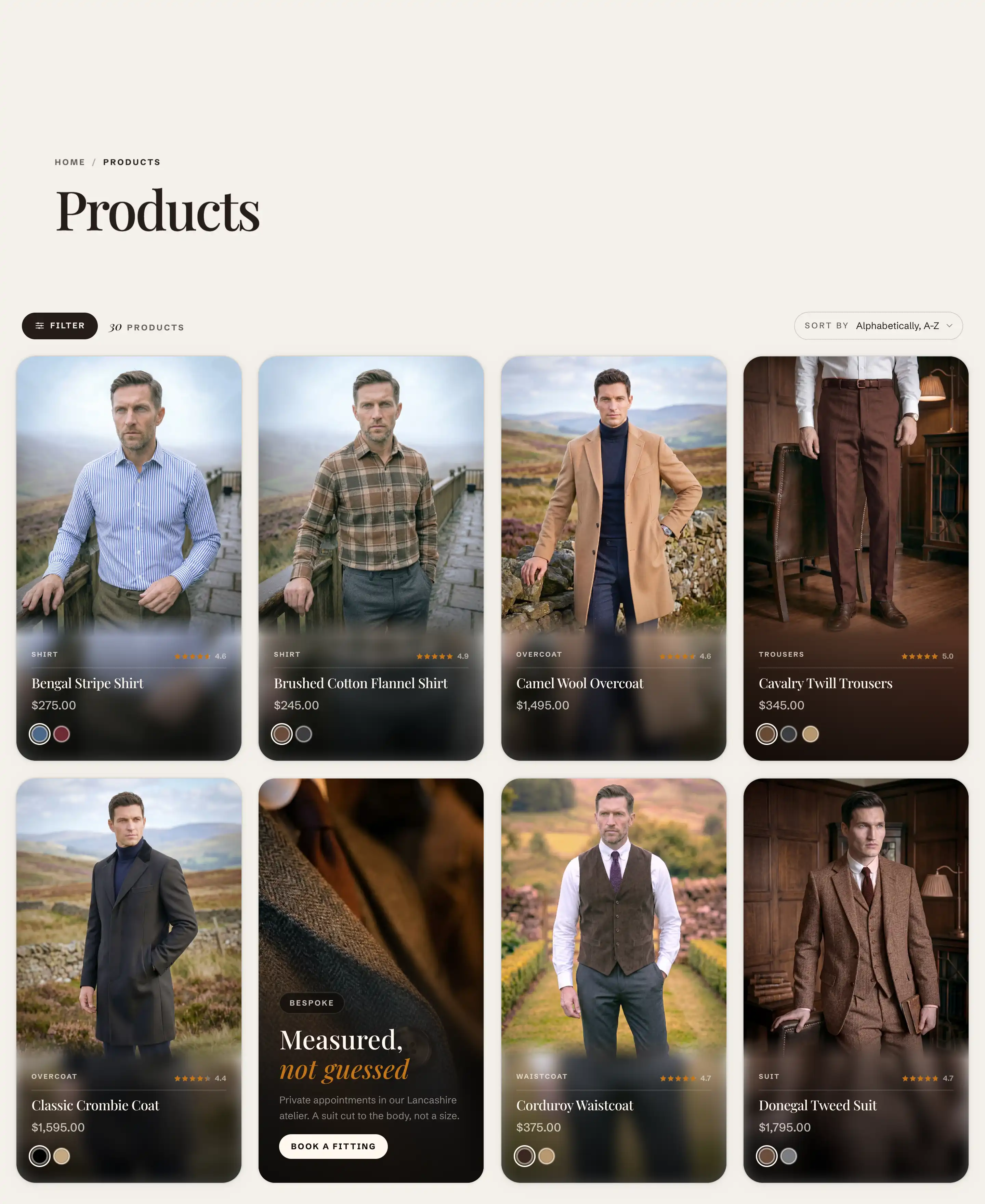 Collection page with the product grid